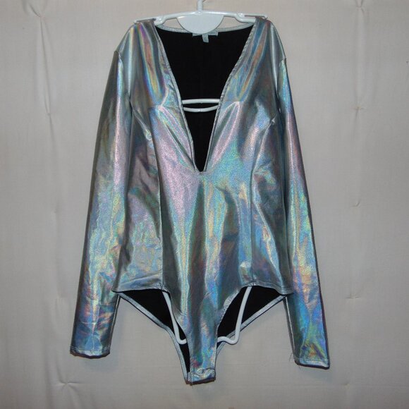 Charlotte Russe Long Sleeve Bodysuit M - Picture 1 of 6